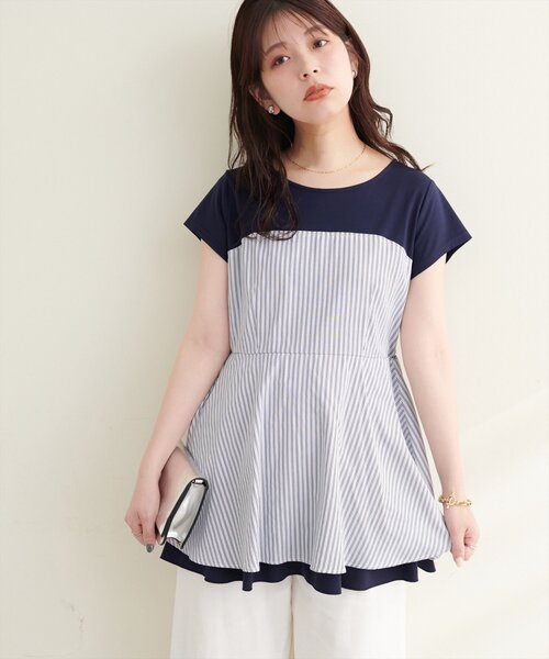 natural couture(ナチュラルクチュール)の「裾レイヤードドッキングT(Tシャツ/カットソー・レディース・その他1/その他4/その他3/その他2・FREE)」の4枚目の写真