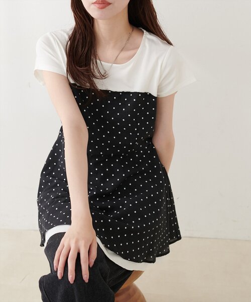 natural couture(ナチュラルクチュール)の「裾レイヤードドッキングT(Tシャツ/カットソー・レディース・その他1/その他4/その他3/その他2・FREE)」の14枚目の写真