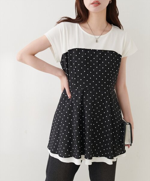 natural couture(ナチュラルクチュール)の「裾レイヤードドッキングT(Tシャツ/カットソー・レディース・その他1/その他4/その他3/その他2・FREE)」の12枚目の写真