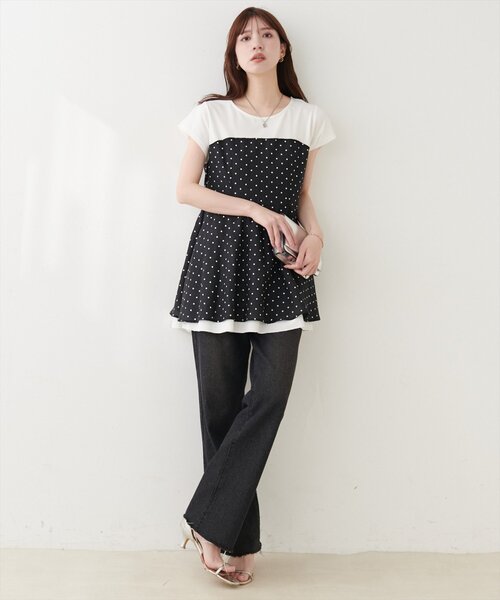 natural couture(ナチュラルクチュール)の「裾レイヤードドッキングT(Tシャツ/カットソー・レディース・その他1/その他4/その他3/その他2・FREE)」の11枚目の写真