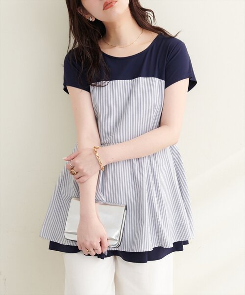 natural couture(ナチュラルクチュール)の「裾レイヤードドッキングT(Tシャツ/カットソー・レディース・その他1/その他4/その他3/その他2・FREE)」の9枚目の写真
