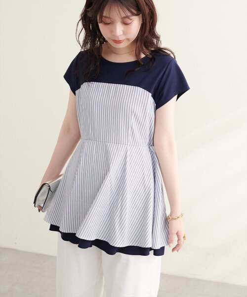 natural couture(ナチュラルクチュール)の「裾レイヤードドッキングT(Tシャツ/カットソー・レディース・その他1/その他4/その他3/その他2・FREE)」の6枚目の写真