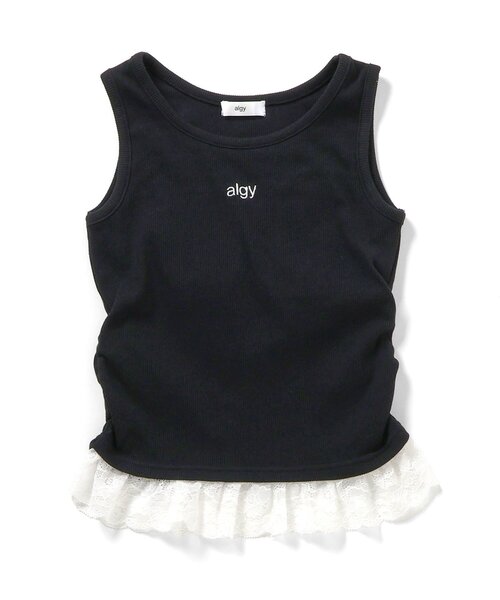 algy(アルジー)の「パッド付きレイヤードタンクトップ(タンクトップ・キッズ・ブラック/カモフラージュ/オフホワイト・130/150/140/160)」の4枚目の写真