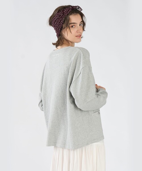 To b. by agnes b.(トゥービーバイアニエスベー)の「To b. by agnes b.× green label relaxing コットン ビッグカーディガン(カーディガン/ボレロ・レディース・グレー・FREE)」の5枚目の写真