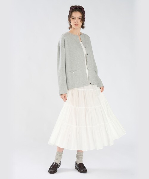 To b. by agnes b.(トゥービーバイアニエスベー)の「To b. by agnes b.× green label relaxing コットン ビッグカーディガン(カーディガン/ボレロ・レディース・グレー・FREE)」の7枚目の写真