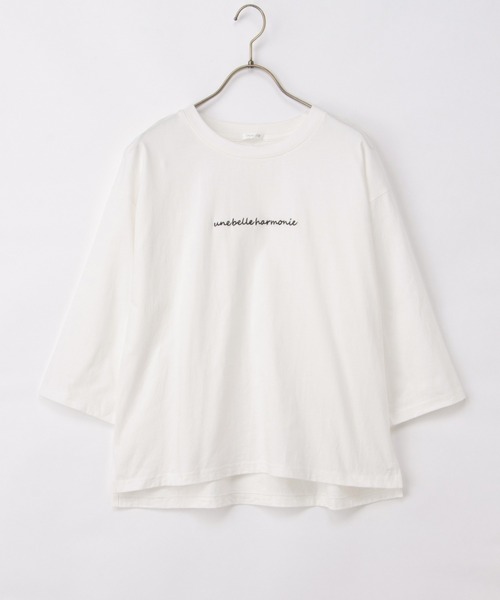 Honeys(ハニーズ)の「7分袖ロゴ刺繍Tシャツ(Tシャツ/カットソー・レディース・ピンク系その他2/マスタード/ブラウン/ブラック/オフホワイト・L/M)」の21枚目の写真