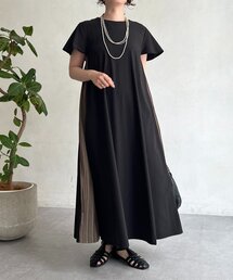 わきプリーツワンピース