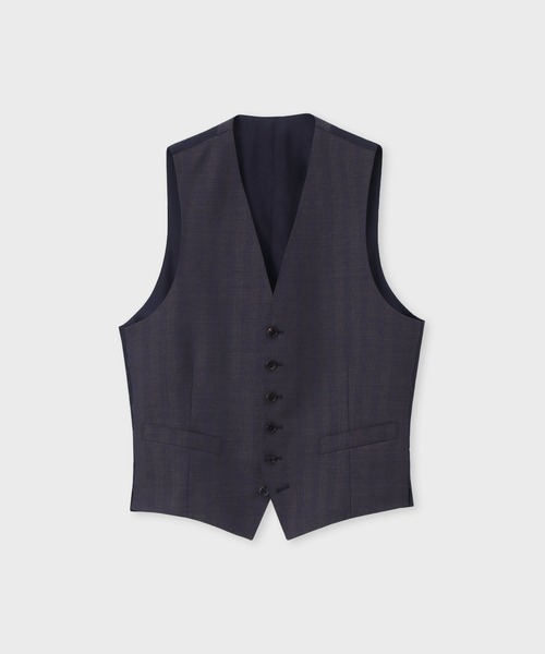 Paul Smith(ポールスミス)の「オンブレストライプ 6Bベスト / 263002 790NS(スーツベスト・メンズ・ネイビー・X-LARGE/LARGE/MEDIUM)」の1枚目の写真