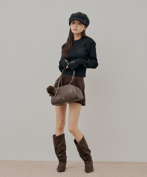 Chico(チコ)の「ワイドスラウチーミドルブーツ(ブーツ・レディース・ベージュ/ブラック/ブラウン・MEDIUM/LARGE/SMALL)」の14枚目の写真