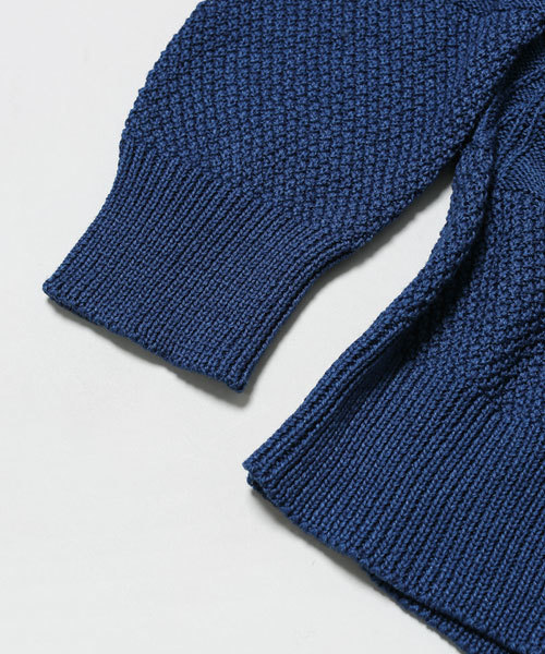 NANO universe（ナノユニバース）の「総柄インディゴVカーデ（カーディガン/ボレロ・メンズ・ブルー/ネイビー・MEDIUM/SMALL/LARGE）」の9枚目の写真