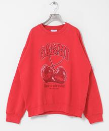 GANNI | GANNI ISOLI CREWNECK CHERRY(スウェット)