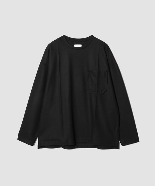 onegravity（ワングラビティ）の「onegravity / Super120's パーマネントプレス ピンタック プルオーバー（Tシャツ/カットソー・メンズ・ブラック・MEDIUM/LARGE）」の2枚目の写真