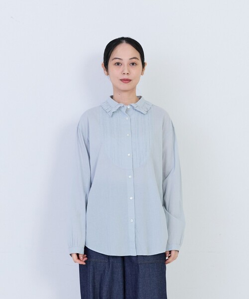 conges payes ADIEU TRISTESSE(コンジェ ペイエ アデュートリステス)の「コットンボイルギャザーカラーブラウス(シャツ/ブラウス・レディース・ブルー/ピンク/オフホワイト・38)」の14枚目の写真