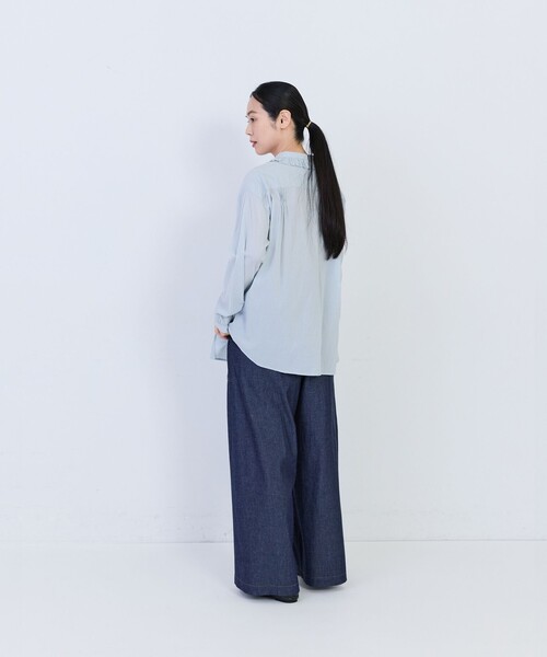 conges payes ADIEU TRISTESSE(コンジェ ペイエ アデュートリステス)の「コットンボイルギャザーカラーブラウス(シャツ/ブラウス・レディース・ブルー/ピンク/オフホワイト・38)」の18枚目の写真