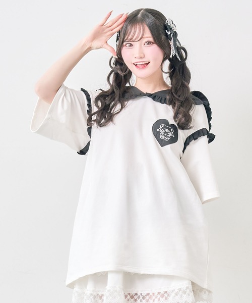 DearMyLove（ディアマイラブ）の「【サンリオ×DML】なりきりセーラーTシャツワンピ（ワンピース・レディース・ブラック/ブルー/ベビーピンク/ホワイト・FREE）」の3枚目の写真