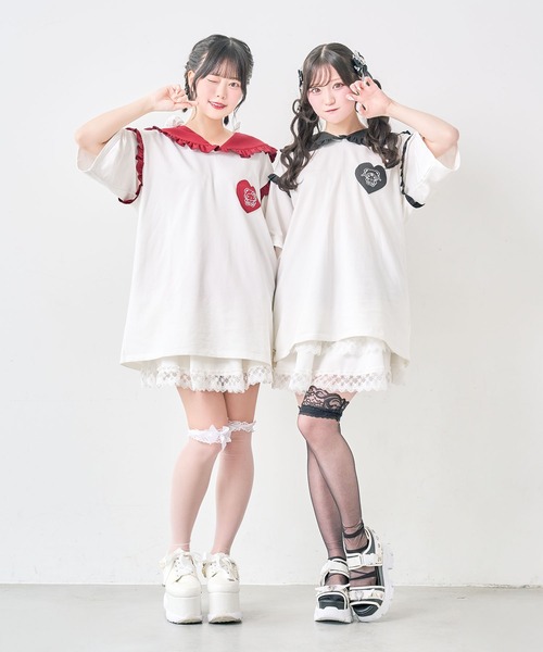 DearMyLove（ディアマイラブ）の「【サンリオ×DML】なりきりセーラーTシャツワンピ（ワンピース・レディース・ブラック/ブルー/ベビーピンク/ホワイト・FREE）」の5枚目の写真