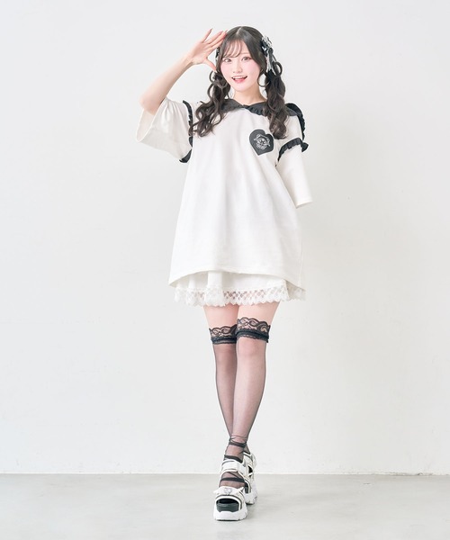DearMyLove（ディアマイラブ）の「【サンリオ×DML】なりきりセーラーTシャツワンピ（ワンピース・レディース・ブラック/ブルー/ベビーピンク/ホワイト・FREE）」の6枚目の写真