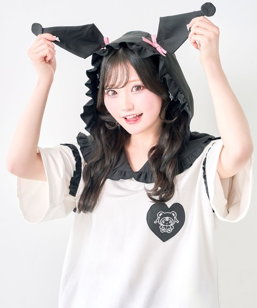 DearMyLove（ディアマイラブ）の「【サンリオ×DML】なりきりセーラーTシャツワンピ（ワンピース・レディース・ブラック/ブルー/ベビーピンク/ホワイト・FREE）」の7枚目の写真