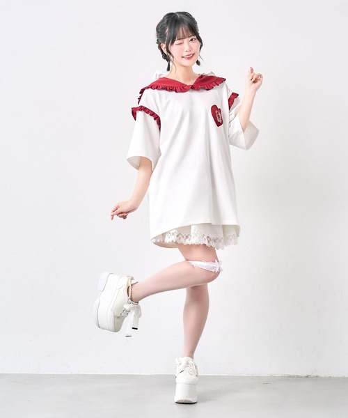 DearMyLove（ディアマイラブ）の「【サンリオ×DML】なりきりセーラーTシャツワンピ（ワンピース・レディース・ブラック/ブルー/ベビーピンク/ホワイト・FREE）」の8枚目の写真