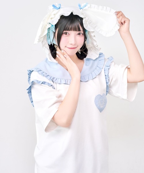 DearMyLove（ディアマイラブ）の「【サンリオ×DML】なりきりセーラーTシャツワンピ（ワンピース・レディース・ブラック/ブルー/ベビーピンク/ホワイト・FREE）」の14枚目の写真