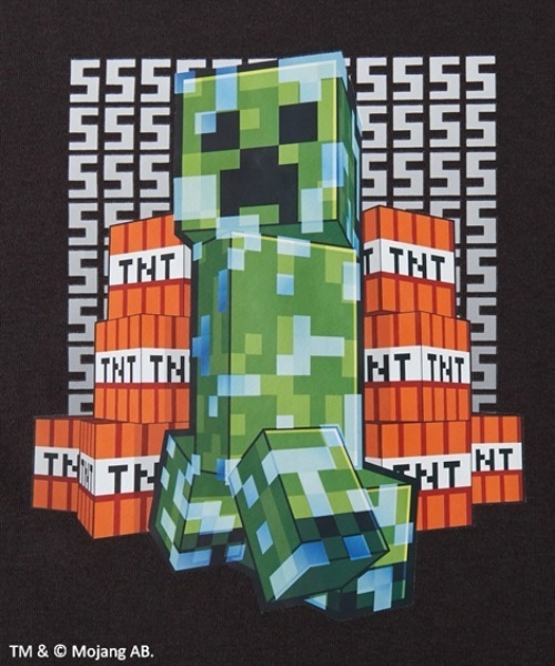 QUNTSTYLE(キュントスタイル)の「【MINECRAFT】長袖プリントトレーナー(スウェット・キッズ・グレー系/ベージュ系1/ベージュ系2/アイボリー系/ブラック系1/ブラック系2/ブラック系3/グリーン系・110/120/130/140/150/160)」の11枚目の写真