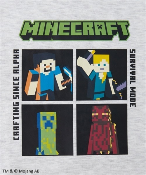 QUNTSTYLE(キュントスタイル)の「【MINECRAFT】長袖プリントトレーナー(スウェット・キッズ・グレー系/ベージュ系1/ベージュ系2/アイボリー系/ブラック系1/ブラック系2/ブラック系3/グリーン系・110/120/130/140/150/160)」の14枚目の写真
