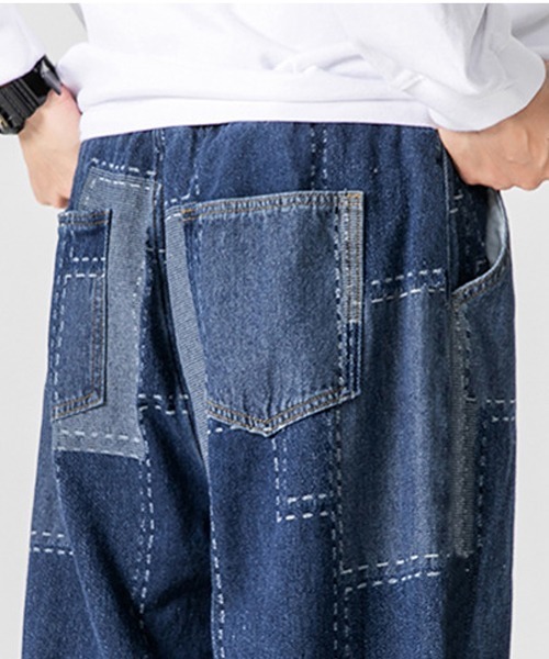 Ressaca(レサーカ)の「パッチワーク風ワイドデニムパンツ(デニムパンツ・メンズ・ブルー/ブラック・M)」の14枚目の写真