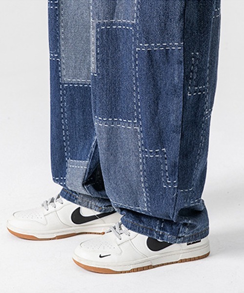 Ressaca(レサーカ)の「パッチワーク風ワイドデニムパンツ(デニムパンツ・メンズ・ブルー/ブラック・M)」の16枚目の写真