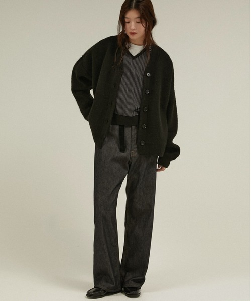 LA PEAU DE GEM(ラポドゥジェム)の「Vネックボーダーカットソー ブリティッシュミリタリーボーダー / 【 LA PEAU DE GEM 】 british military border(Tシャツ/カットソー・レディース・ブラック/グレー・FREE)」の10枚目の写真