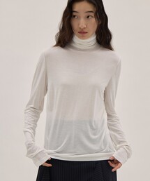 [ATON/エイトン]MODAL SILK JERSEY TURTLENECK PULLOVER/モダールシルク ジャージー タートルネックプルオーバー/タートルネック
