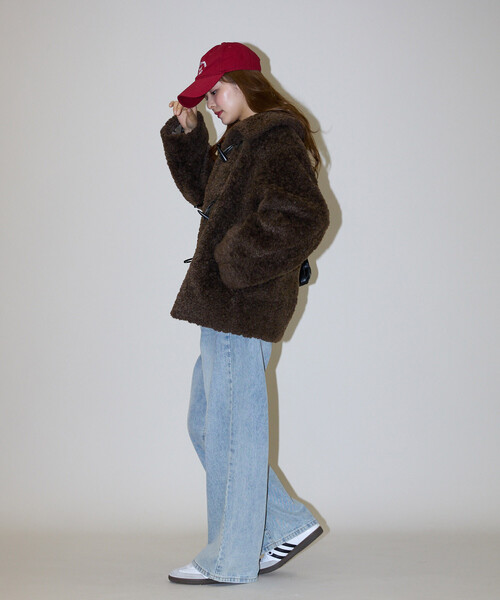 PUBLUX(パブリュクス)の「PUBLUX/パブリュクス ダッフル ファーコート 限定展開(ダッフルコート・レディース・ブラウン/ベージュ・フリ-)」の7枚目の写真