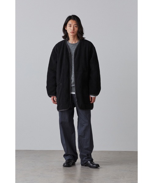 YLEVE(イレーヴ)の「LAVENHAM × YLEVE / COLLARLESS ZIP CO(ダウンジャケット/コート・メンズ・ブラック/カーキ・3/4)」の20枚目の写真