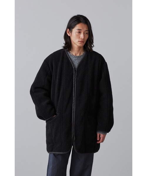 YLEVE(イレーヴ)の「LAVENHAM × YLEVE / COLLARLESS ZIP CO(ダウンジャケット/コート・メンズ・ブラック/カーキ・3/4)」の21枚目の写真