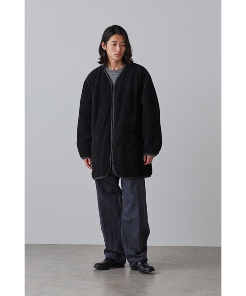 YLEVE(イレーヴ)の「LAVENHAM × YLEVE / COLLARLESS ZIP CO(ダウンジャケット/コート・メンズ・ブラック/カーキ・3/4)」の14枚目の写真