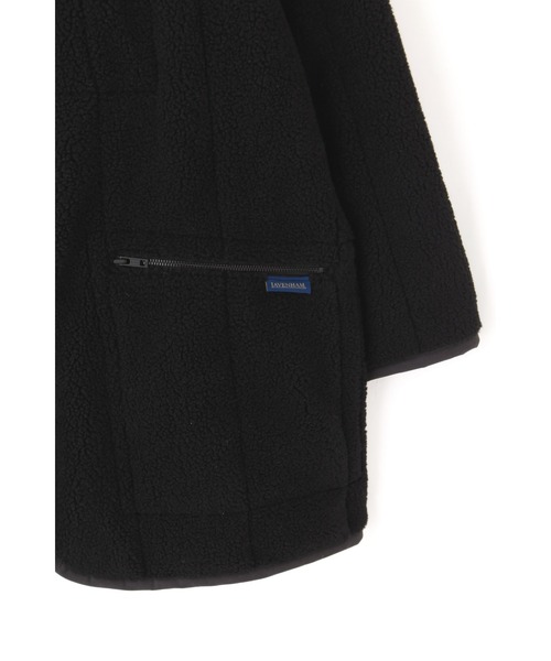 YLEVE(イレーヴ)の「LAVENHAM × YLEVE / COLLARLESS ZIP CO(ダウンジャケット/コート・メンズ・ブラック/カーキ・3/4)」の4枚目の写真