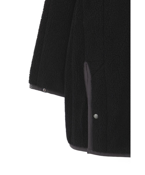 YLEVE(イレーヴ)の「LAVENHAM × YLEVE / COLLARLESS ZIP CO(ダウンジャケット/コート・メンズ・ブラック/カーキ・3/4)」の5枚目の写真