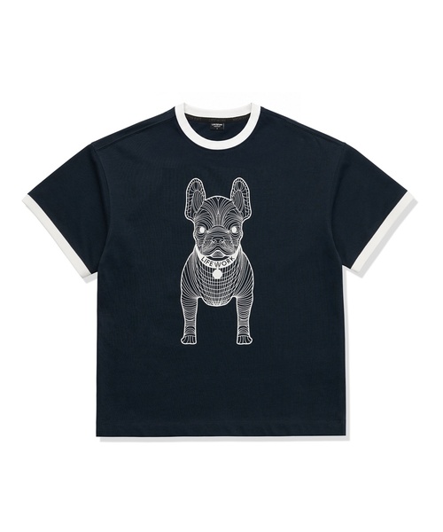 LIFE WORK（ライフワーク）の「共用) ビッグラドック リンガー配色半袖Tシャツ（Tシャツ/カットソー・レディース・ネイビー/グレー/アイボリー・SMALL/MEDIUM/X-SMALL/LARGE）」の3枚目の写真