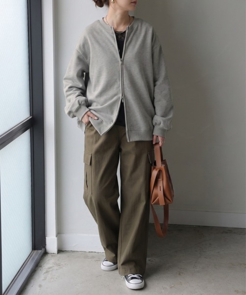 HUG.U(ハグユー)の「前後2way ダブルジップスウェット(スウェット・レディース・グレー/グリーン/ミックスグレー/ブラック・FREE)」の22枚目の写真