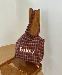 FULOTY（フロティ）の「Check eco bag burgundy（エコバッグ/サブバッグ）」