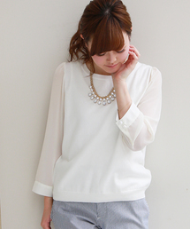 REAL CUBE | REAL CUBE 袖シフォン 前後リバーシブルカーディガン(カーディガン/ボレロ)