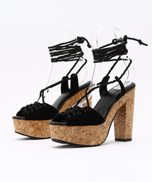 SLY | CORK HEEL LACE UP SANDAL(サンダル)