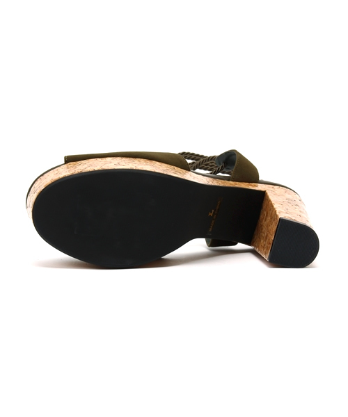 SLY(スライ)の「CORK HEEL LACE UP SANDAL(サンダル・レディース・カーキ/ブラック/ブラウン・LARGE/SMALL/MEDIUM)」の5枚目の写真