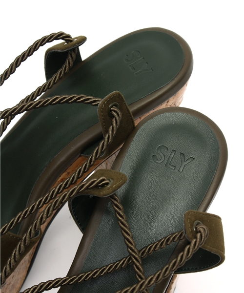 SLY(スライ)の「CORK HEEL LACE UP SANDAL(サンダル・レディース・カーキ/ブラック/ブラウン・LARGE/SMALL/MEDIUM)」の9枚目の写真