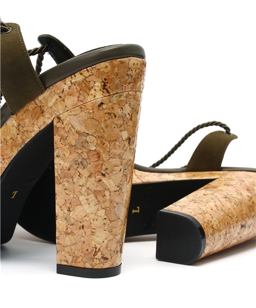 SLY(スライ)の「CORK HEEL LACE UP SANDAL(サンダル・レディース・カーキ/ブラック/ブラウン・LARGE/SMALL/MEDIUM)」の10枚目の写真