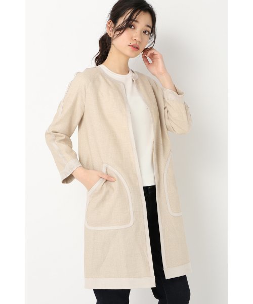 FIGARO Paris（フィガロパリ）の「リネンキャンバス コート◆（その他アウター・レディース・カーキ/アイボリー・38/36）」の14枚目の写真