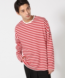 HARE | ボーダードロップカットソー(HARE)(Tシャツ/カットソー)