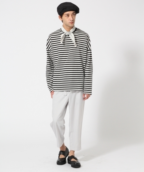 HARE(ハレ)の「ボーダードロップカットソー(HARE)(Tシャツ/カットソー・メンズ・ブルー/ブラック/レッド・MEDIUM/SMALL)」の4枚目の写真