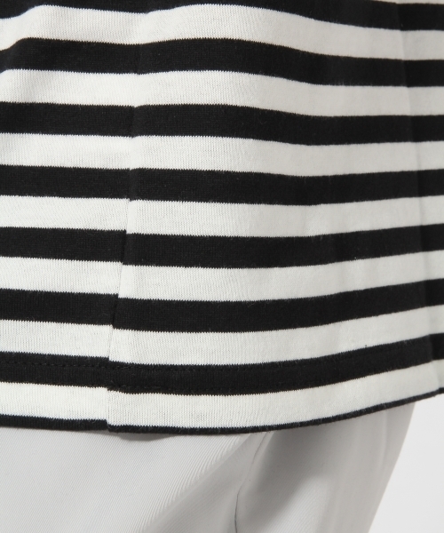 HARE(ハレ)の「ボーダードロップカットソー(HARE)(Tシャツ/カットソー・メンズ・ブルー/ブラック/レッド・MEDIUM/SMALL)」の11枚目の写真