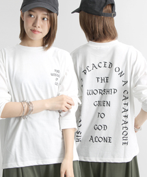 WEGO/バックロゴルーズロングTシャツ