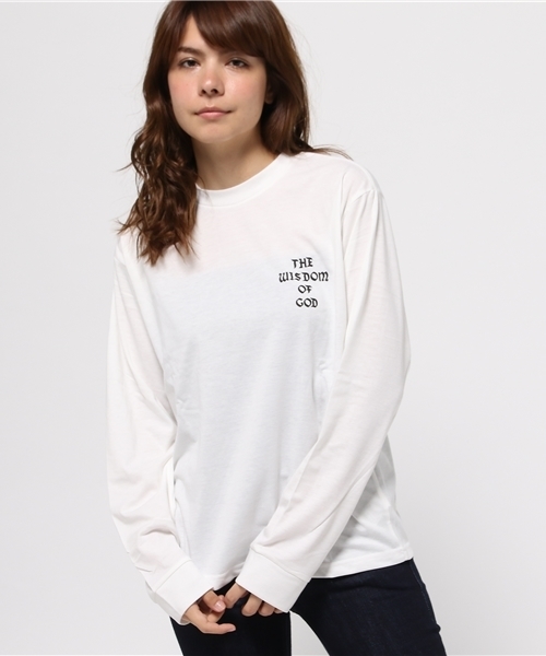 WEGO(ウィゴー)の「WEGO/バックロゴルーズロングTシャツ(Tシャツ/カットソー・レディース・ライトピンク/ブラック/ホワイト・FREE)」の16枚目の写真